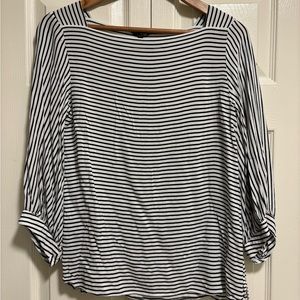 Massimo Dutti quarter sleeve striped top